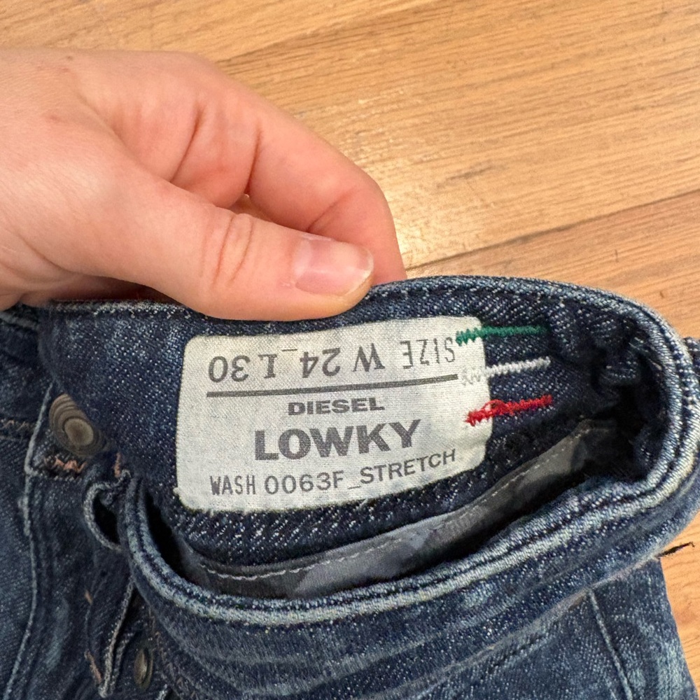 Diesel Slim Straight Jeans in Dark Blue Wash - Picture 3 of 5